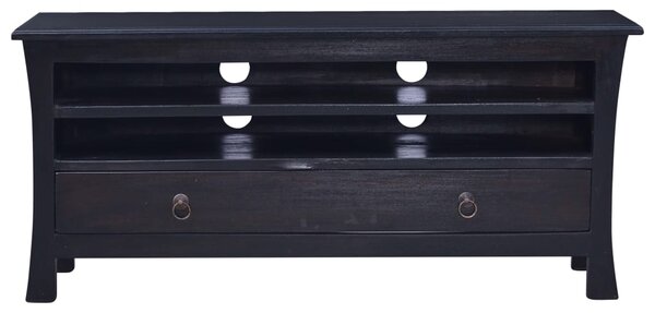 TV Cabinet Light Black Coffee 100x30x45 cm Solid Mahogany Wood