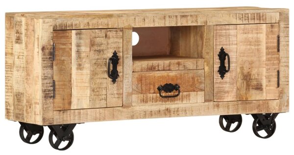 TV Cabinet Rough Mango Wood 110x30x50 cm