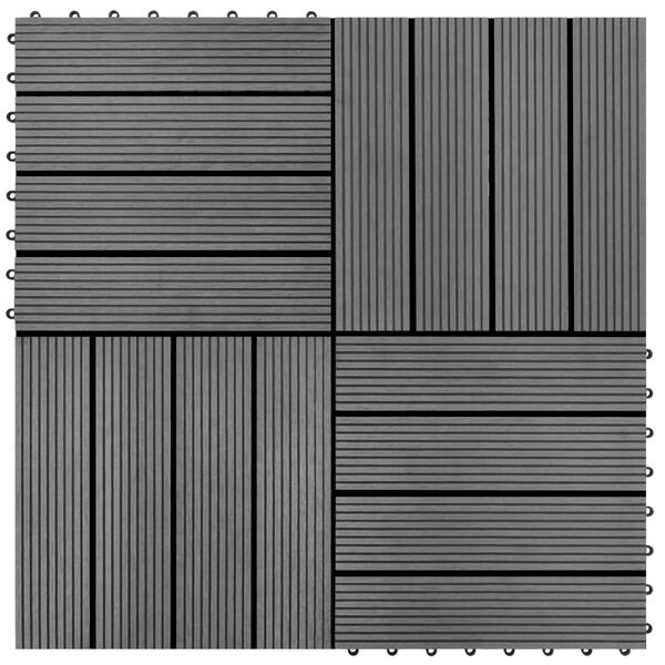 WPC Tiles 30x30cm 11pcs 1m2 Grey