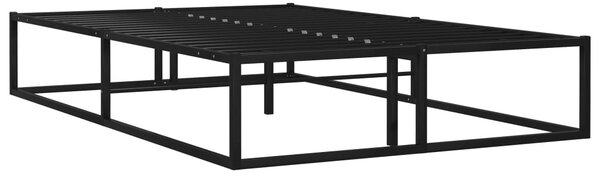 Bed Frame without Mattress Black Metal 120x200 cm