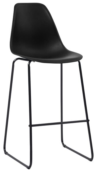 Bar Chairs 4 pcs Black Plastic