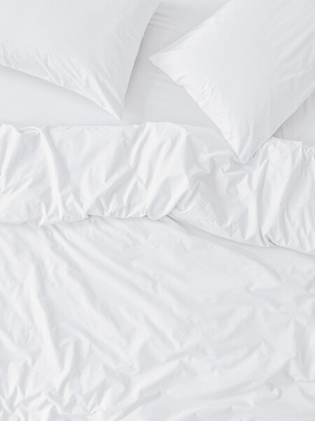 White Washed Cotton Percale Duvet Cover | Single | Piglet in Bed