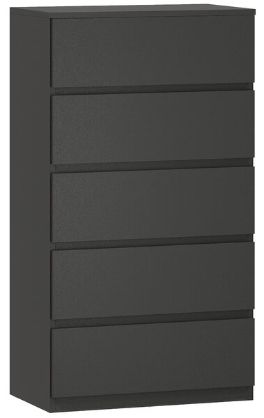 HOMCOM Chest of Drawers, 5-Drawer Storage Cabinets, Modern Dresser, Storage Drawer Unit for Bedroom