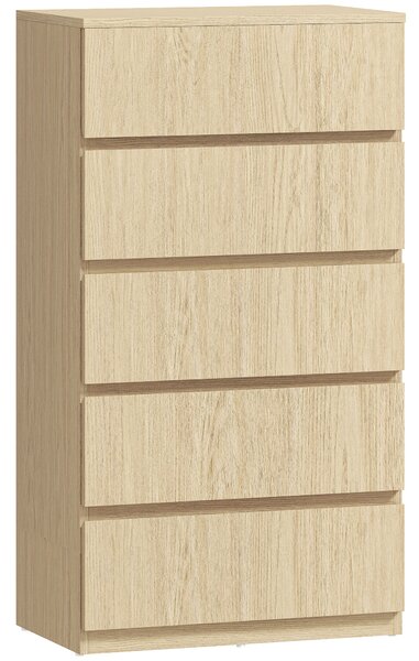 HOMCOM Chest of Drawers, 5-Drawer Storage Cabinets, Modern Dresser, Storage Drawer Unit for Bedroom
