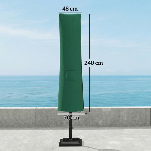 Outsunny Garden Parasol Cover, Waterproof Cantilever Banana Umbrella Protector, 240 x 48/70 cm for 3 m Cantilever Parasol