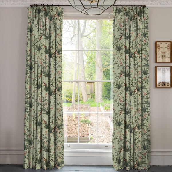 Linda Barker Rosa Fiore Linen Look Blackout Made To Measure Curtains Eucalyptus