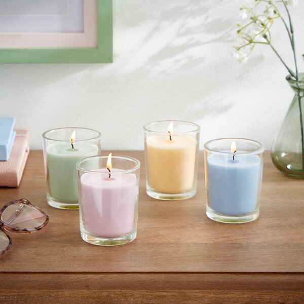 Set of 4 Summer Meadow, Flower Market, Poolside Breeze & Garden Party Votive Candles