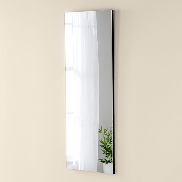 Yearn Seamless Rectangle Narrow Wall Mirror Black