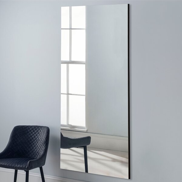 Yearn Seamless Rectangle Oversized Full Length Wall Mirror Black