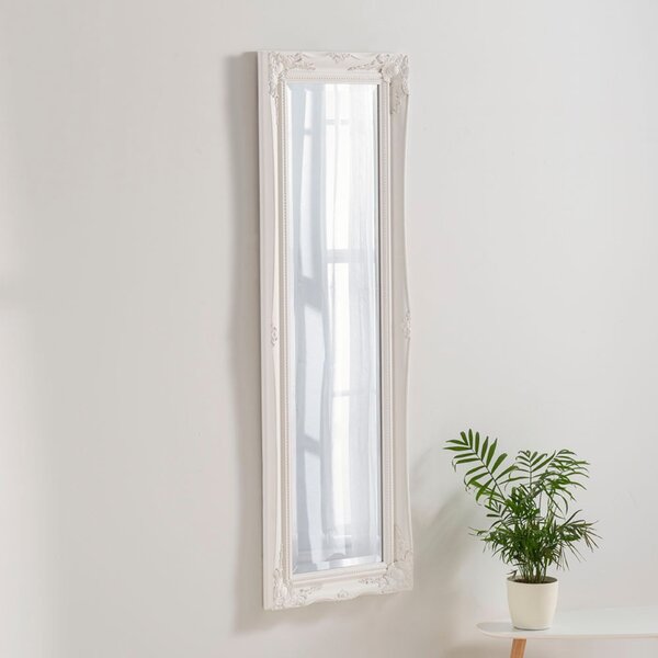 Yearn French Rectangle Narrow Full Length Wall Mirror White