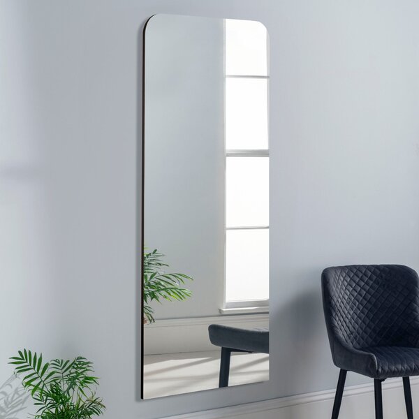 Yearn Seamless Radius Full Length Wall Mirror Black