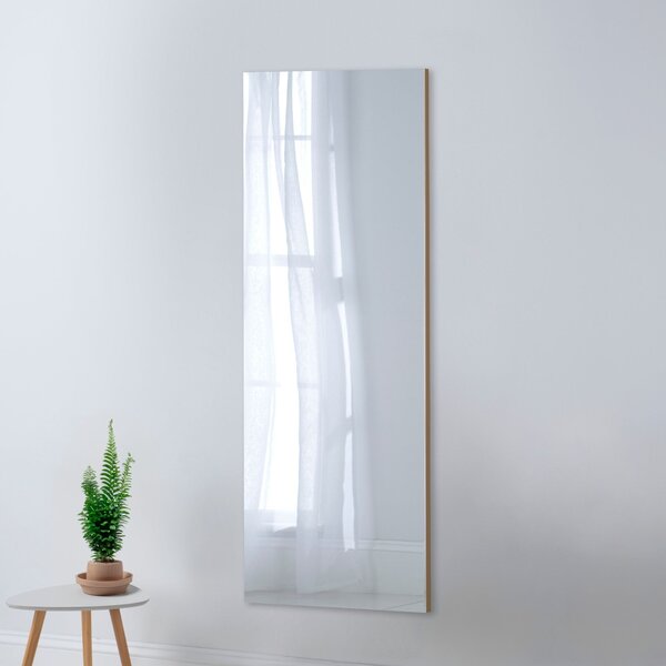 Yearn Seamless Rectangle Narrow Wall Mirror Gold