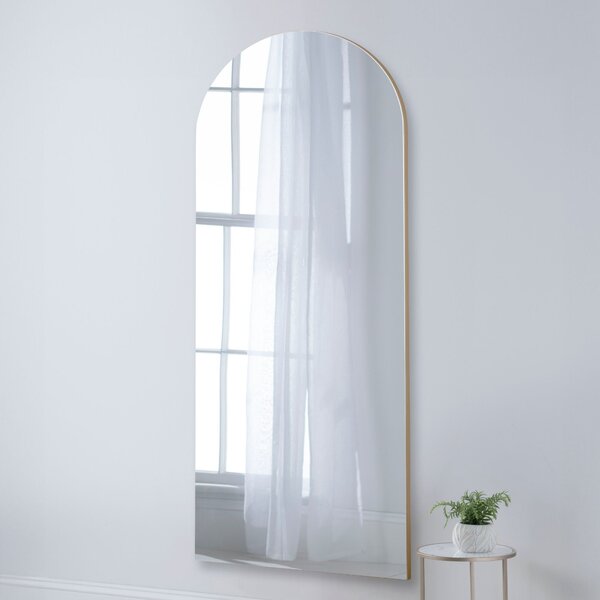 Yearn Arched Full Length Wall Mirror Gold