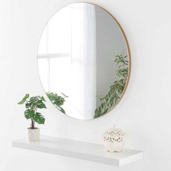 Yearn Simple Round Wall Mirror Gold