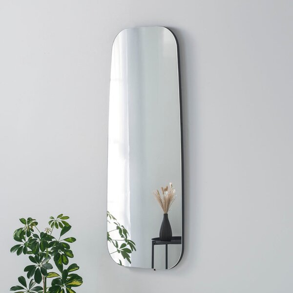 Yearn Hoxton Pebble Narrow Full Length Wall Mirror Black