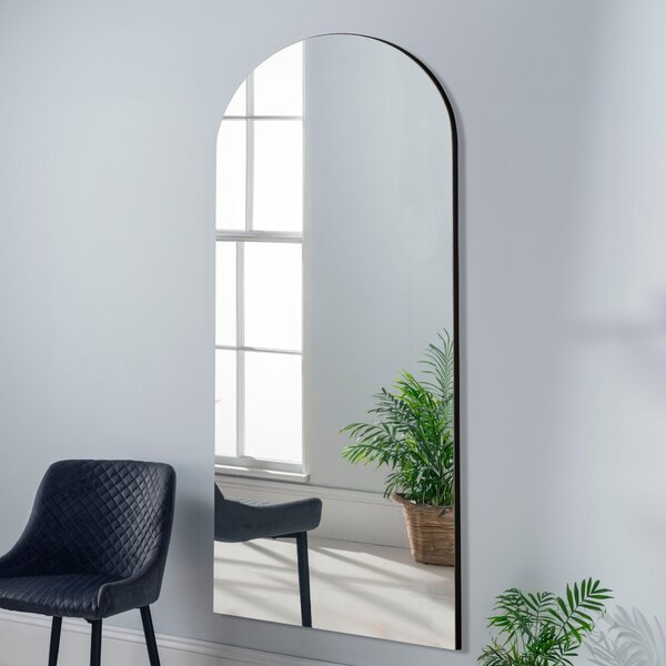 Yearn Arched Full Length Wall Mirror Black