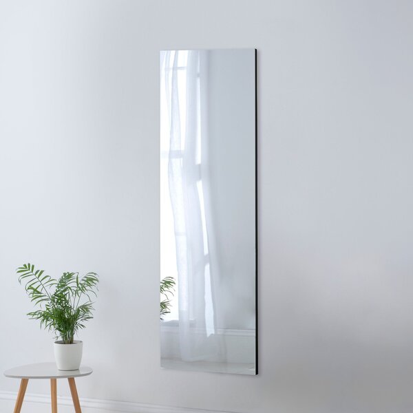 Yearn Seamless Rectangle Narrow Wall Mirror Black