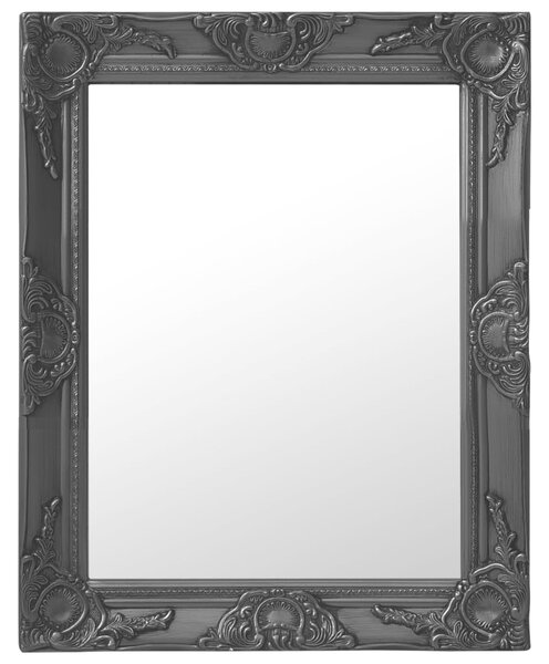 Wall Mirror Baroque Style 50x60 cm Black