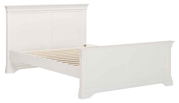 Cavara Wooden High Foot End Double Bed in Ivory
