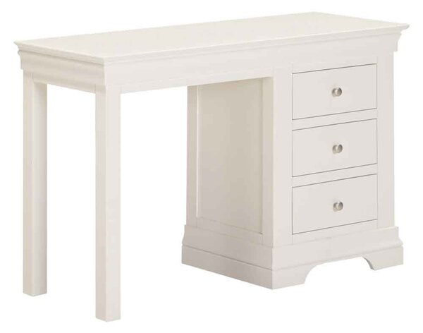 Cavara Wooden Dressing Table With 3 Drawers In Ivory