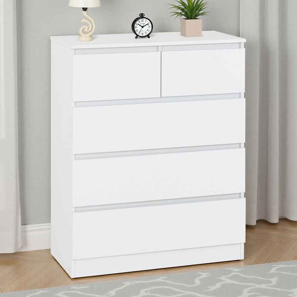 Mcgowan Wooden Chest Of 5 Drawers in White