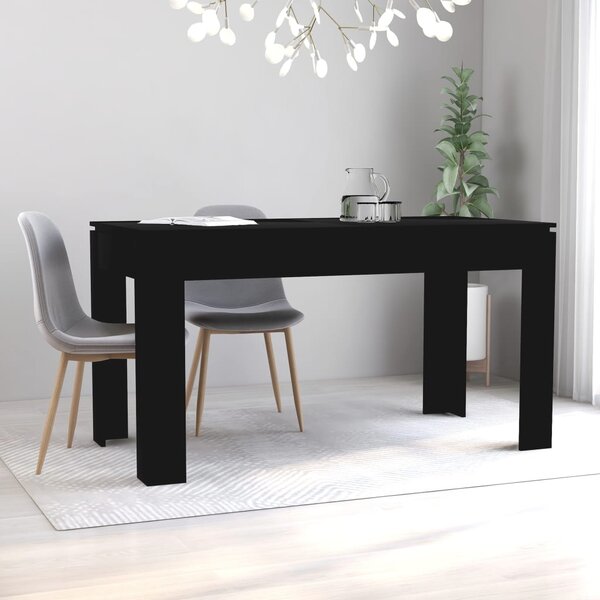 Dining Table Black 140x70x76 cm Chipboard