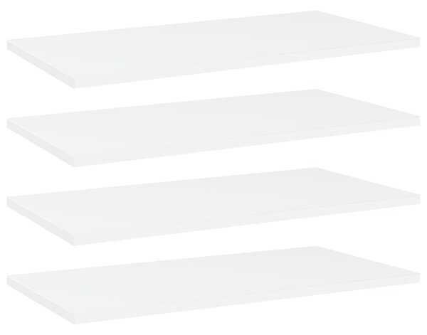 Bookshelf Boards 4 pcs White 60x30x1.5 cm Chipboard