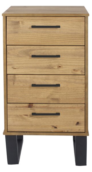 Tocos Pine 4 Drawer Narrow Chest Of Drawers