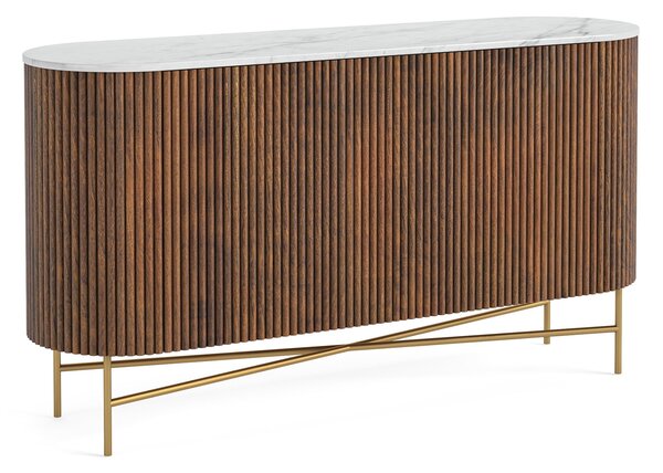 Kiera Large Sideboard, Mango Wood & Real Marble