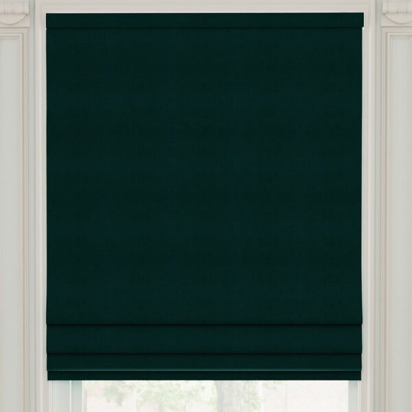 Linda Barker Royal Velvet Made to Measure Roman Blind Dark Teal