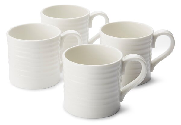 Set of 4 Sophie Conran for Portmeirion Short Mugs White