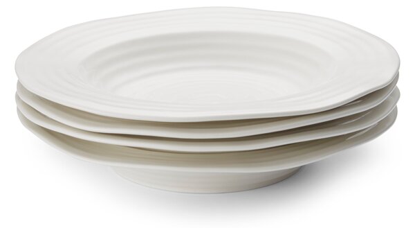 Set of 4 Sophie Conran for Rimmed Soup Plates White