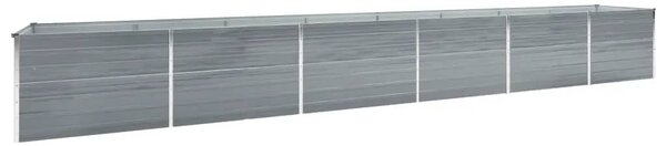 Garden Raised Bed Galvanised Steel 600x80x77 cm Grey