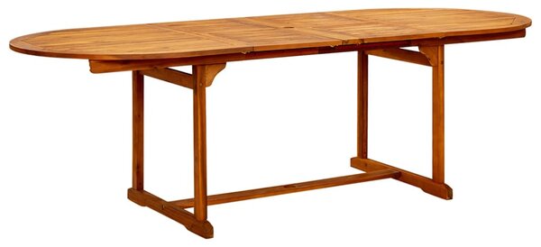 Garden Dining Table (160-240)x100x75 cm Solid Acacia Wood