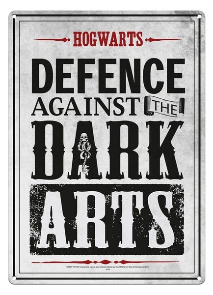 Metal sign Harry Potter - Dark Arts, (15 x 21 cm)