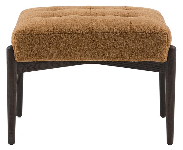 Brad Faux Sheepskin Footstool in Ochre