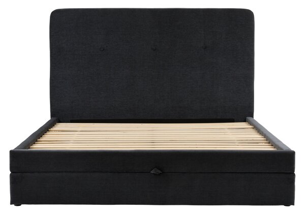 Snoozer Double 2 Drawer Bedstead in Black Velvet