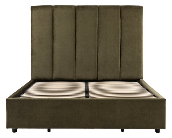 Dozer Ottoman King Bedstead in Green Velour