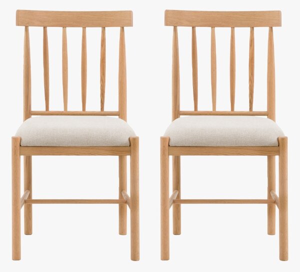Harvest Upholstered Dining Chair in Natural, Set of 2