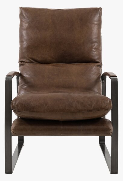 Spencer Leather Lounge Chair in Brown