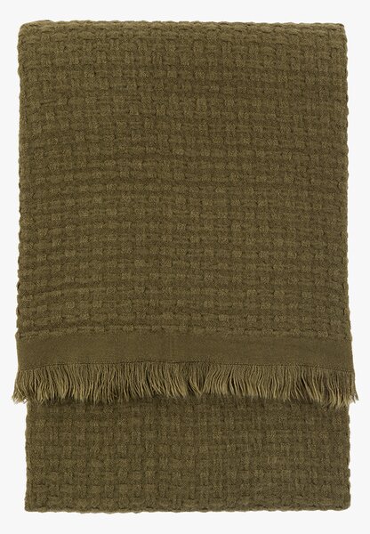 Zia Soft Touch Waffle Throw in Olive
