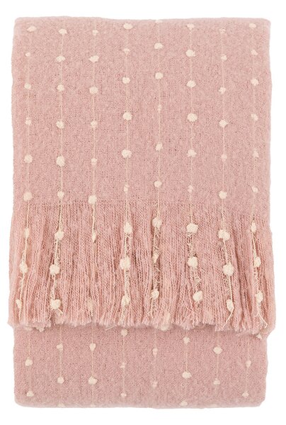 Pippa Mohair Throw in Rose Pink
