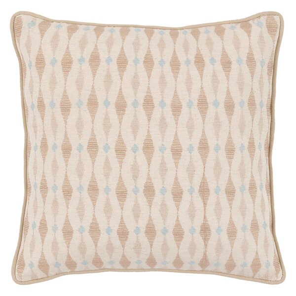 Bria Ikat Embroidered Cushion in Natural