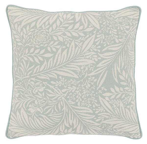 Oakleigh Leaf Woven Cushion in Duck Egg