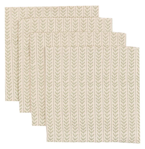 Folia Trailing Leaf Napkins in Natural, Set of 4