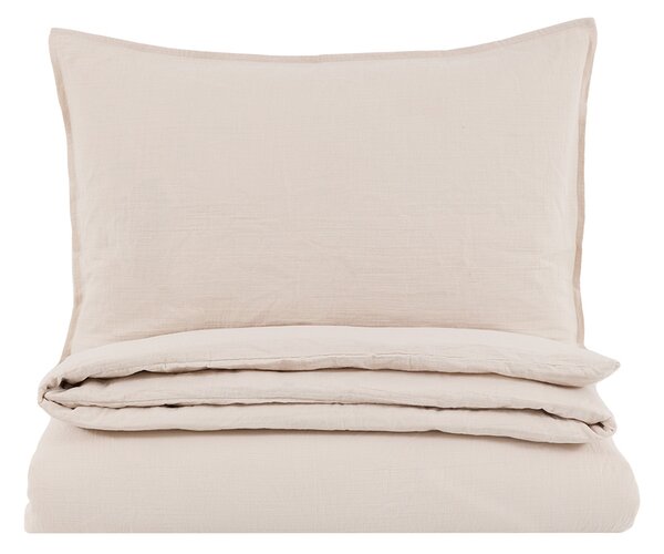 Remi Washed Cotton Quilt Cover Set in Taupe, Single