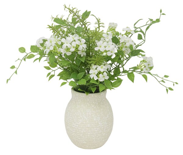 Faux Wildflower Floral Arrangement in Vase