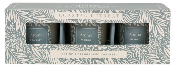 Aura Coastal Retreat Candles, Set of 3