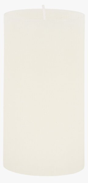 Country Pillar Candle in Rustic White, Small, Pack of 2