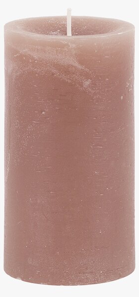 Country Pillar Candle in Rustic Taupe, Small, Pack of 2